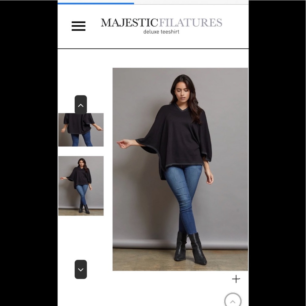 Majestic Black Poncho Sweater